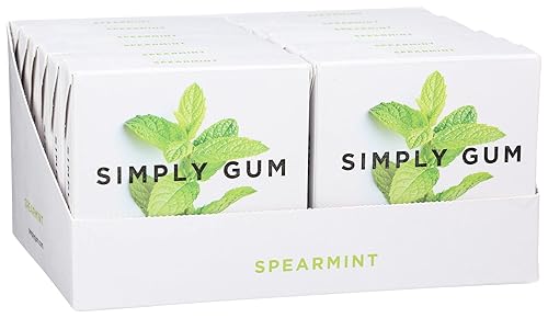 Miniatura 4 de Simply Gum Goma de mascar de menta verde, natural, 15 piezas (paquete de 12)
