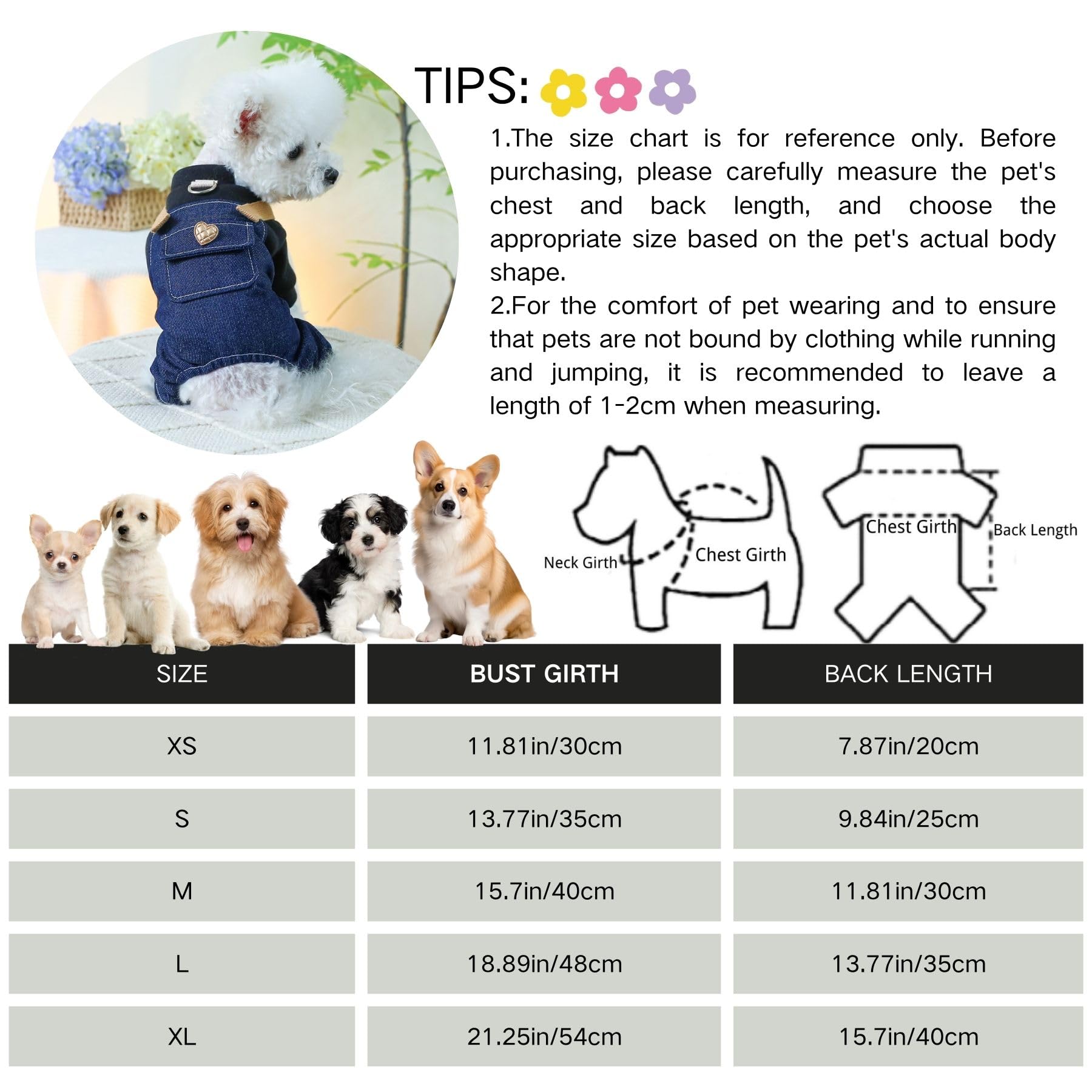 Dog Suit Denim Dog Pants Overalls for Small Dogs Cats Boy Girl Pet Pants 4 Legged Outfits Puppy Jumpsuit Clothes