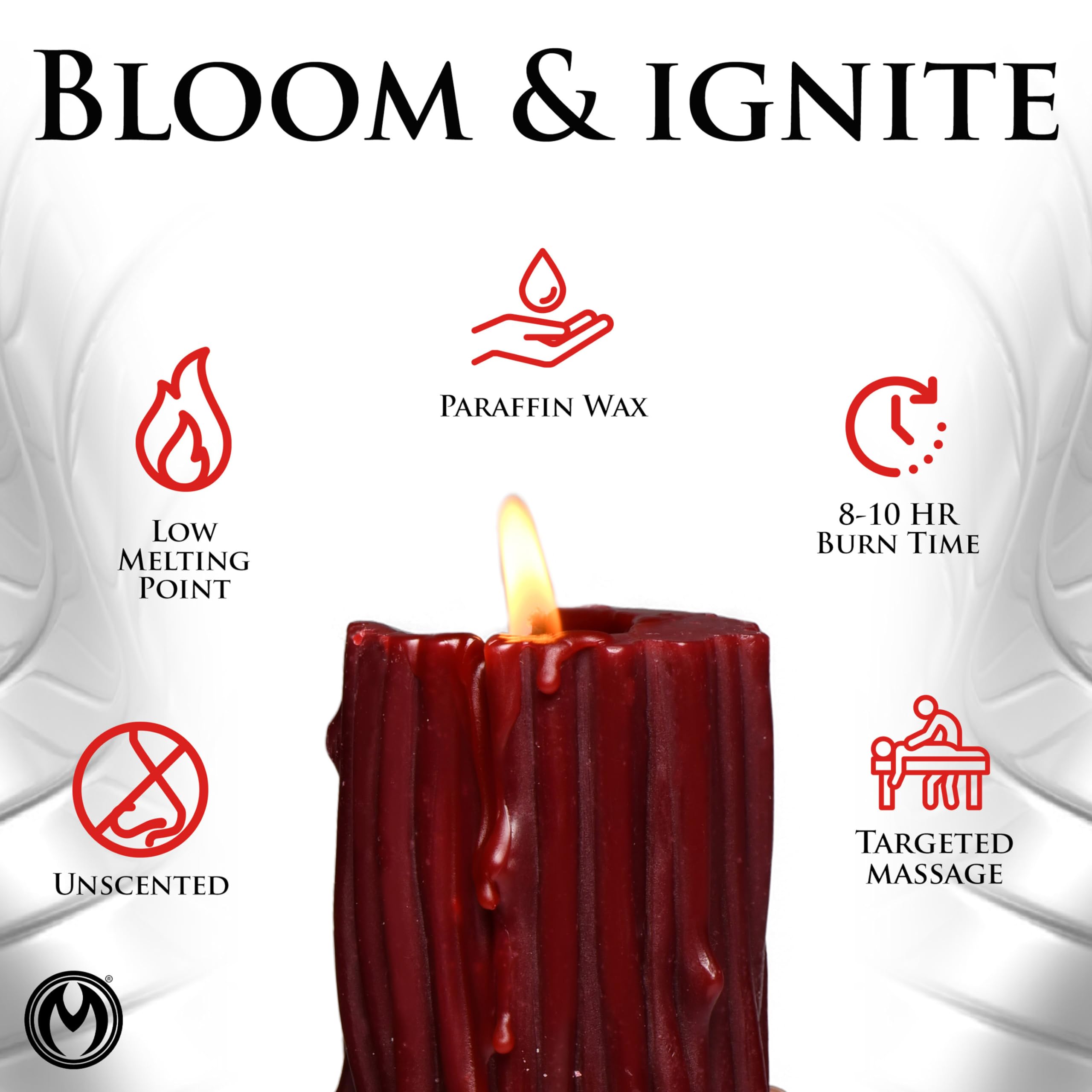 Thorn - Candela a goccia per benessere e relax e massaggio romantico con candela. Basso punto di fusione. Cera per il corpo alla paraffina non profumata. Regalo perfetto per la cura di sé. 1 pezzo,
