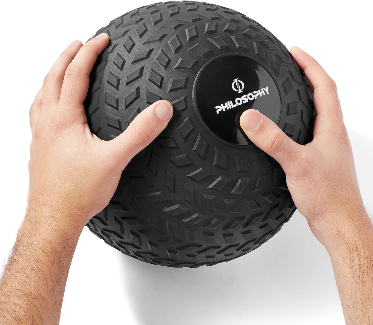 Philosophy Gym Slam Ball - Weighted Fitness Medicine Ball with Easy Grip Tread
