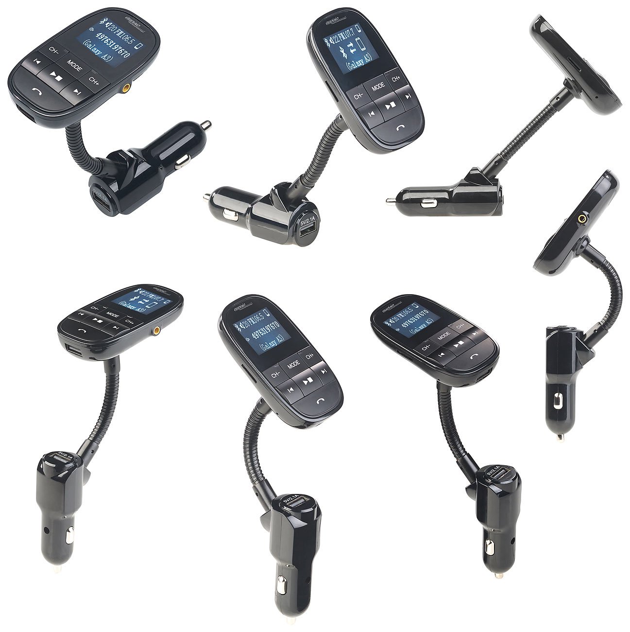 Transmetteur FM pour voiture avec fonction bluetooth et mains libres