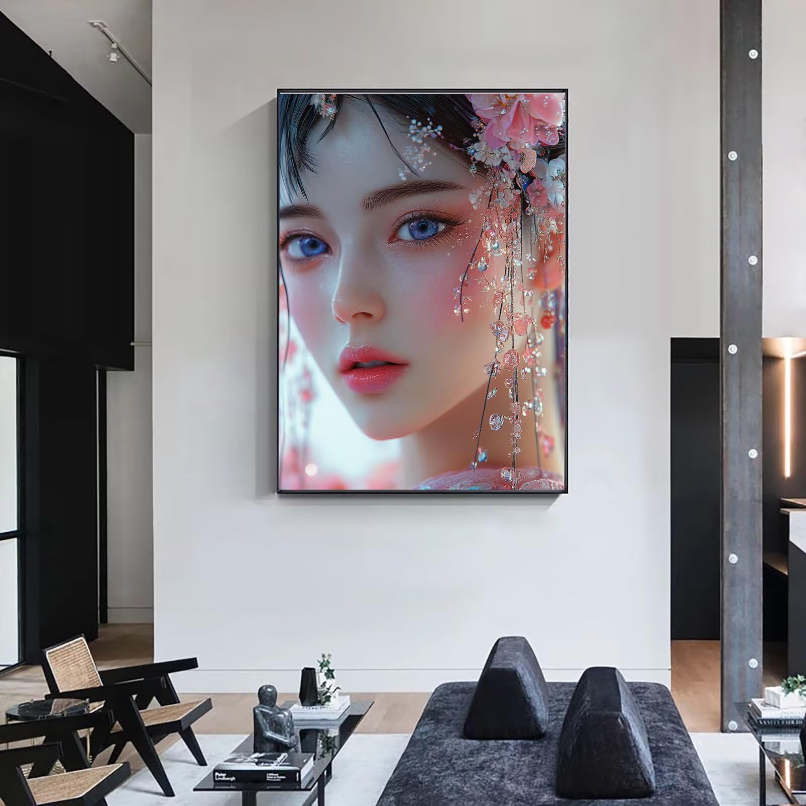 Dipingere con i Numeri Adulti Bellezza Fiore(5), Quadri da Dipingere Numerati Fai Da Te per Principianti, Olio La Pittura di Numeri Kit, Hobby Creativi Adulti, Decorazioni Casa 70x100cm Q3S-753