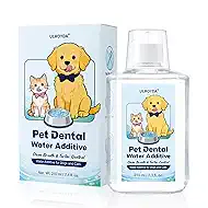 Pet Dental Water Additive for Dogs & Cats - Better Alternative to Dog Dental Spray & Brushing - Dual Enzyme & Probiotic Teeth Cleaner - Reduces Plaque & Tartar, Freshens Breath - 7.1 FL OZ