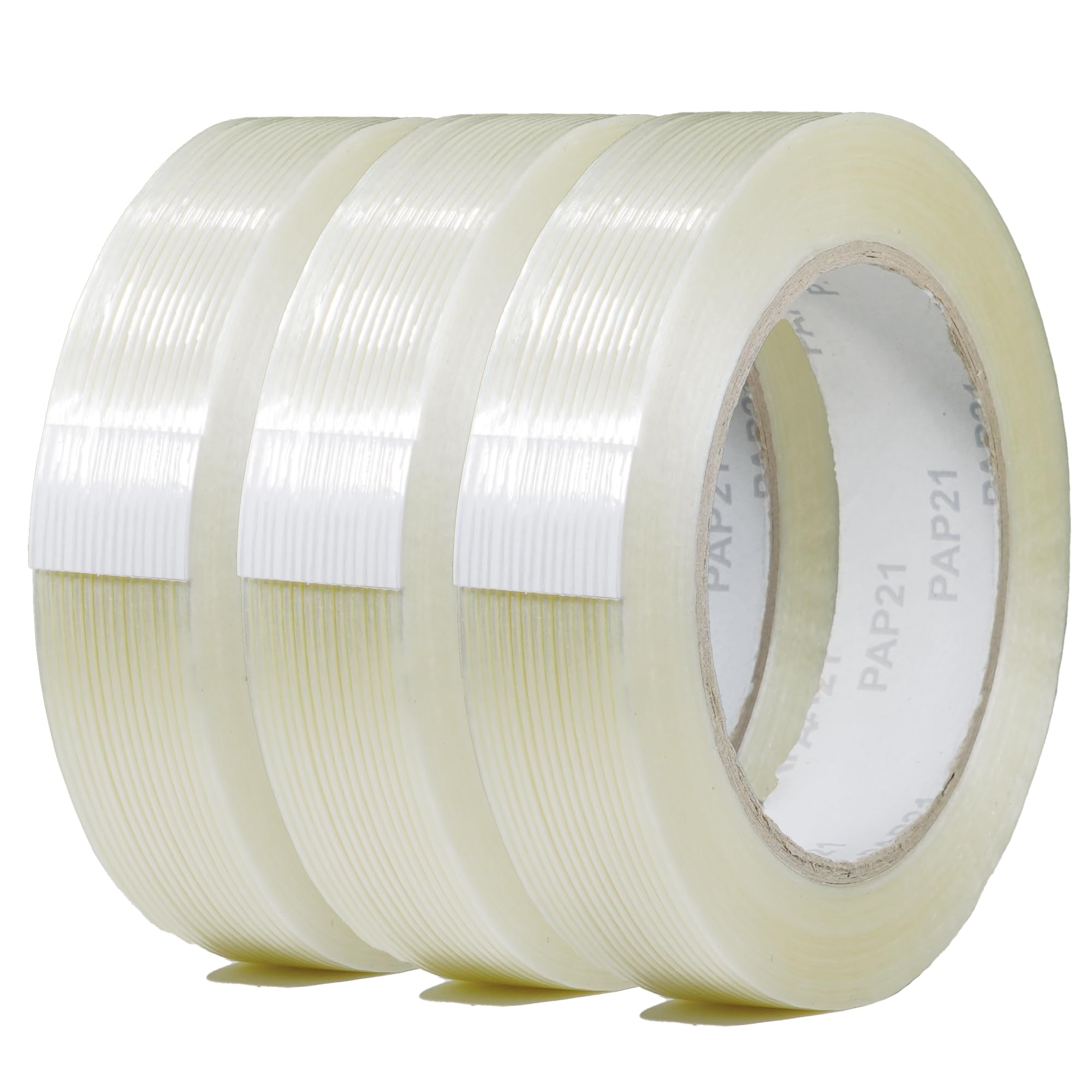 GGR Supplies T.R.U. FIL-795 Mono/Uni-Directional Fiberglass Reinforced Super Resistant Heavy Duty Commodity Grade Filament Strapping Tape: 60 yds. (5.5 Mil) (1" in. x 60 yds. (Pack of 3)