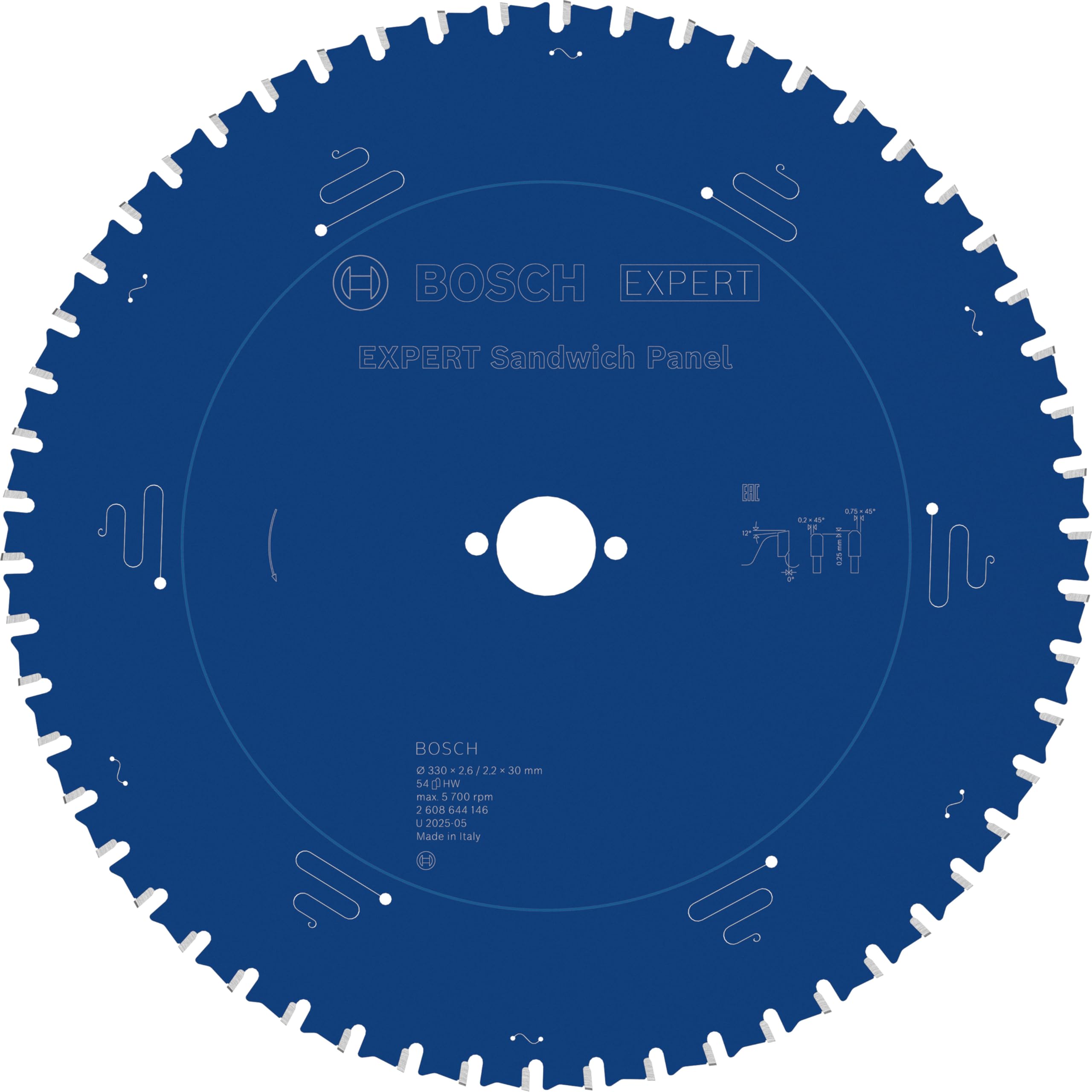 Bosch Professional Expert Circular Saw Blade For Sandwich Panel330 X 30 X 2.6 mm54 Teeth from B&Q