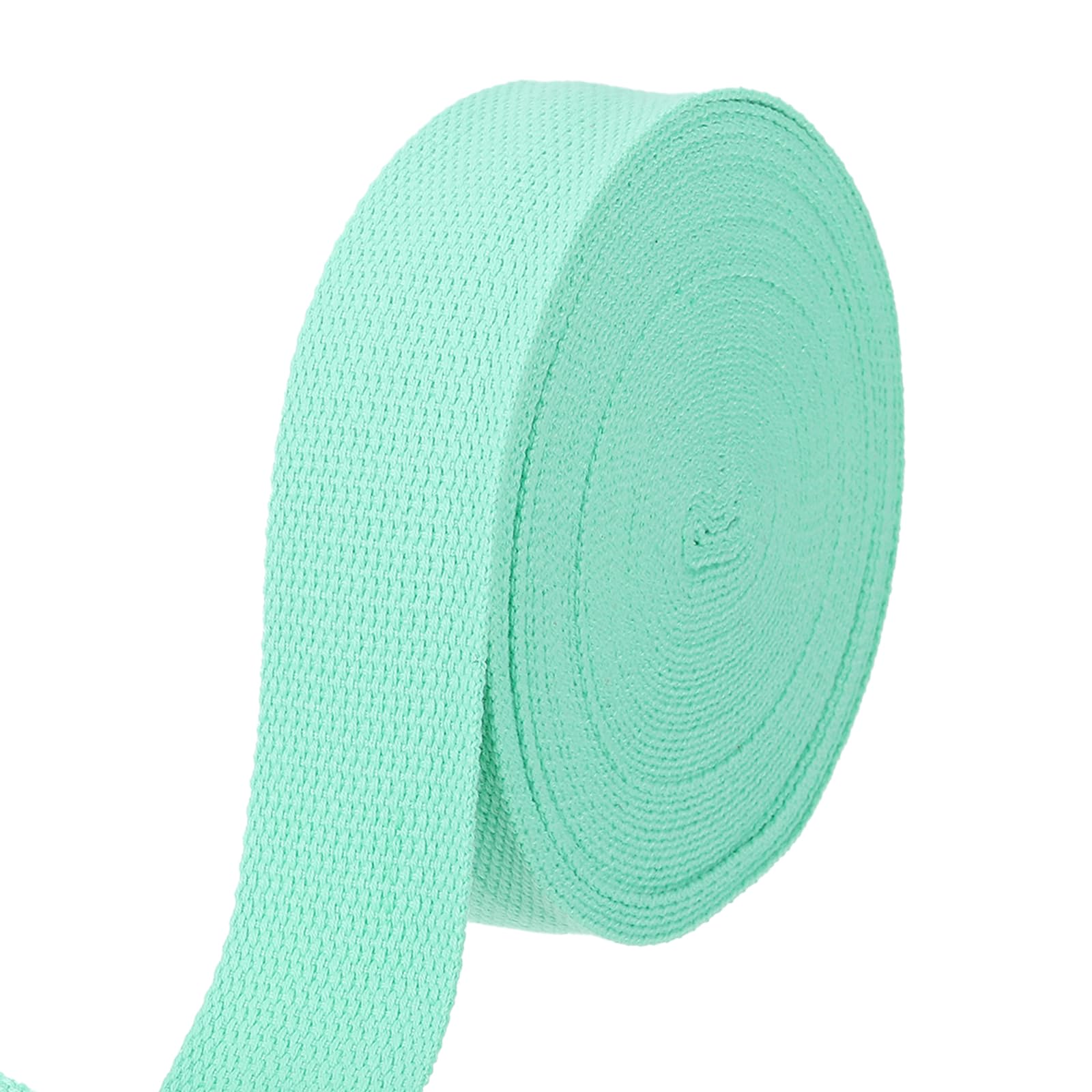 sourcing map Cotton Webbing 1.5 Inch 11 Yard Polyester Cotton Weave Webbing Strap Twill Tape Ribbon for Arts and Crafts Webbing Tote Bag Handles Cloth Belt Making Outdoor Supplies, Light Green