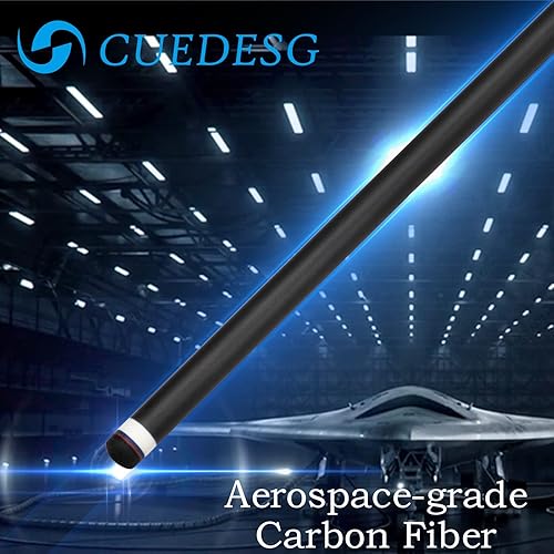 Miniatura 10 de CUEDESG Palo de taco de piscina de fibra de carbono de 0413in0465in0492in palo de piscina de baja desviación palo de taco profesional con estuche