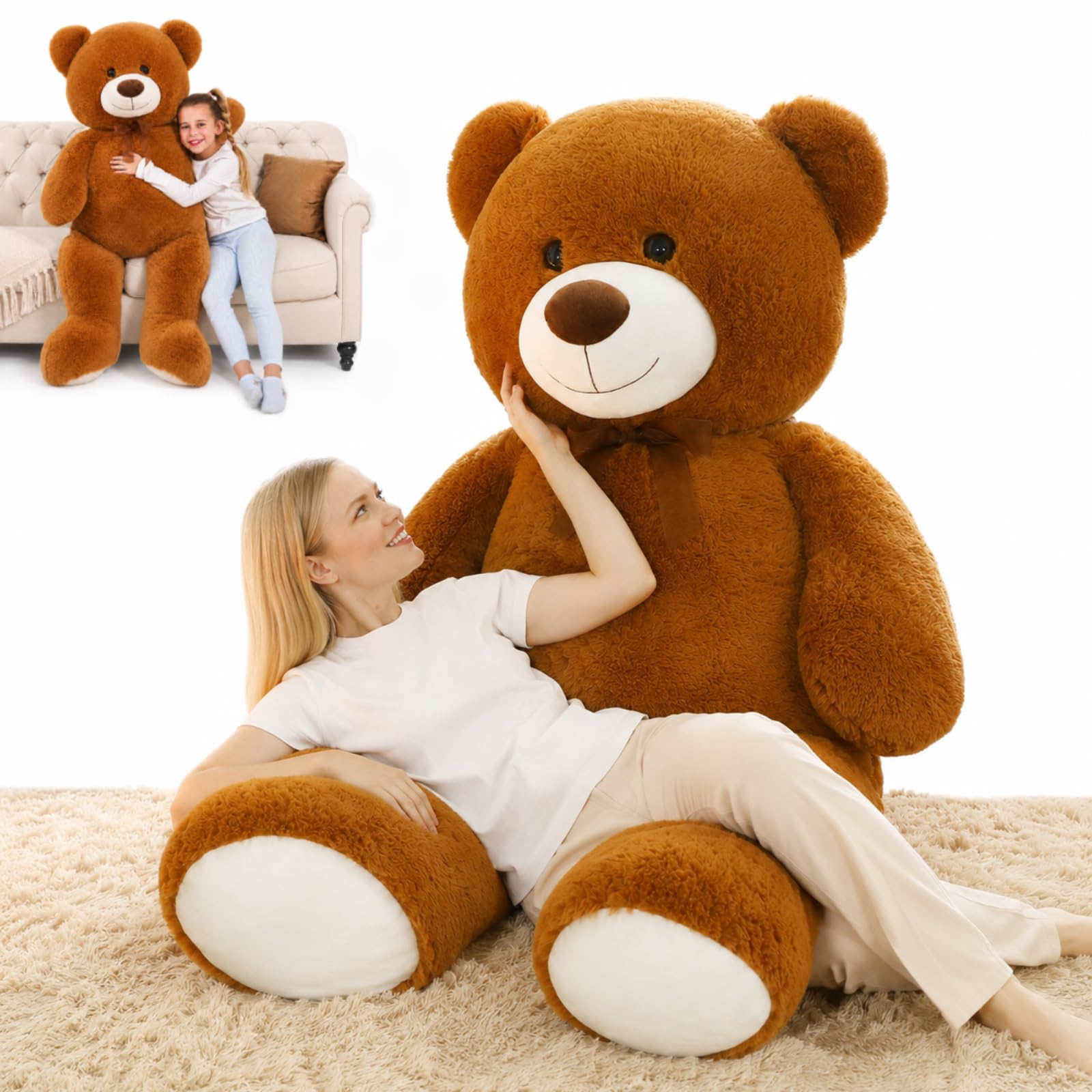 Buy MorisMos Giant Teddy Bear Stuffed Animal 4 Ft,51'' Big Brown