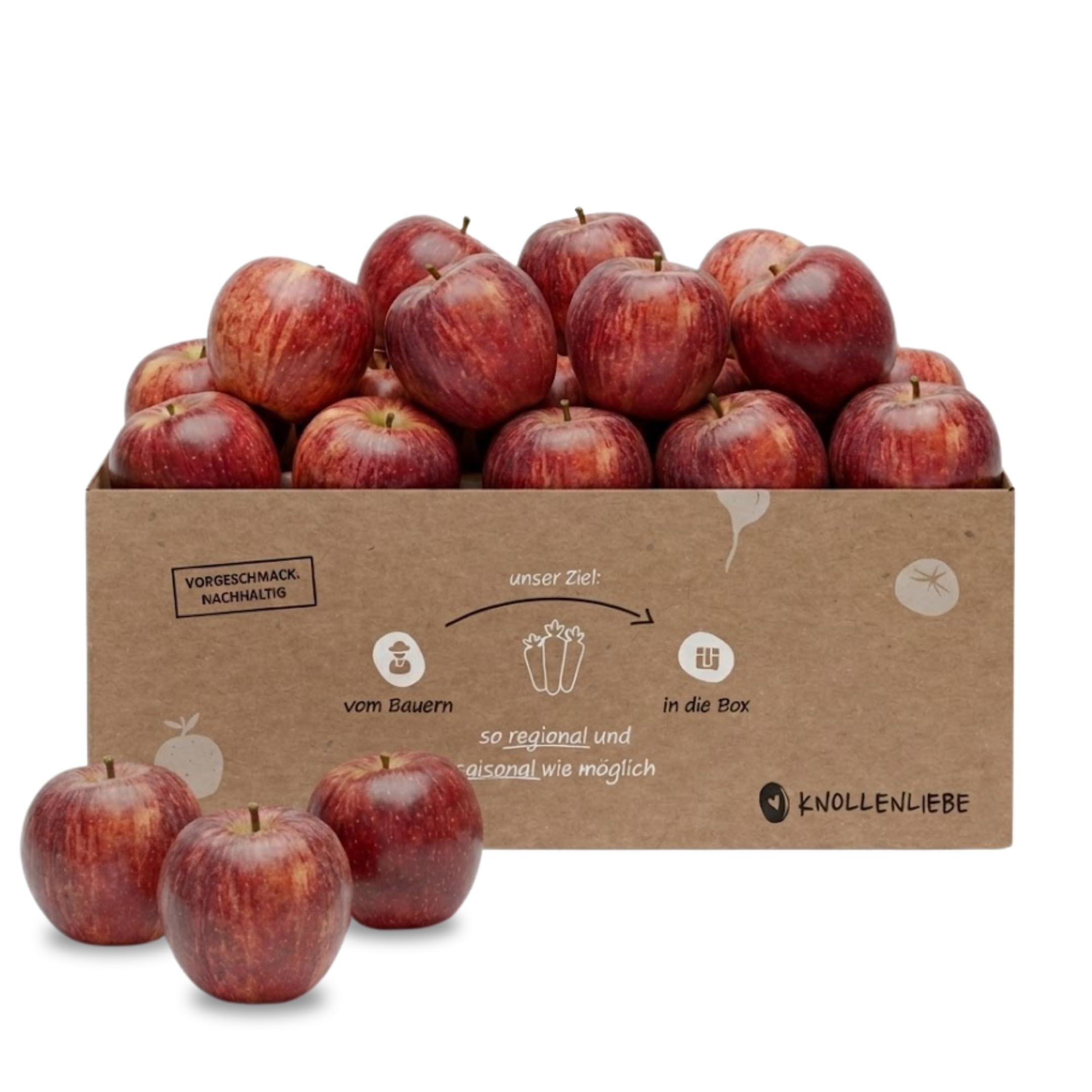 Apfelbox Gala Royal – 7 kg frische Äpfel direkt vom Obsthof | süß, knackig & aromatisch | regional, plastikfrei & nachhaltig | Saftiger Apfel | Versand immer Dienstag
