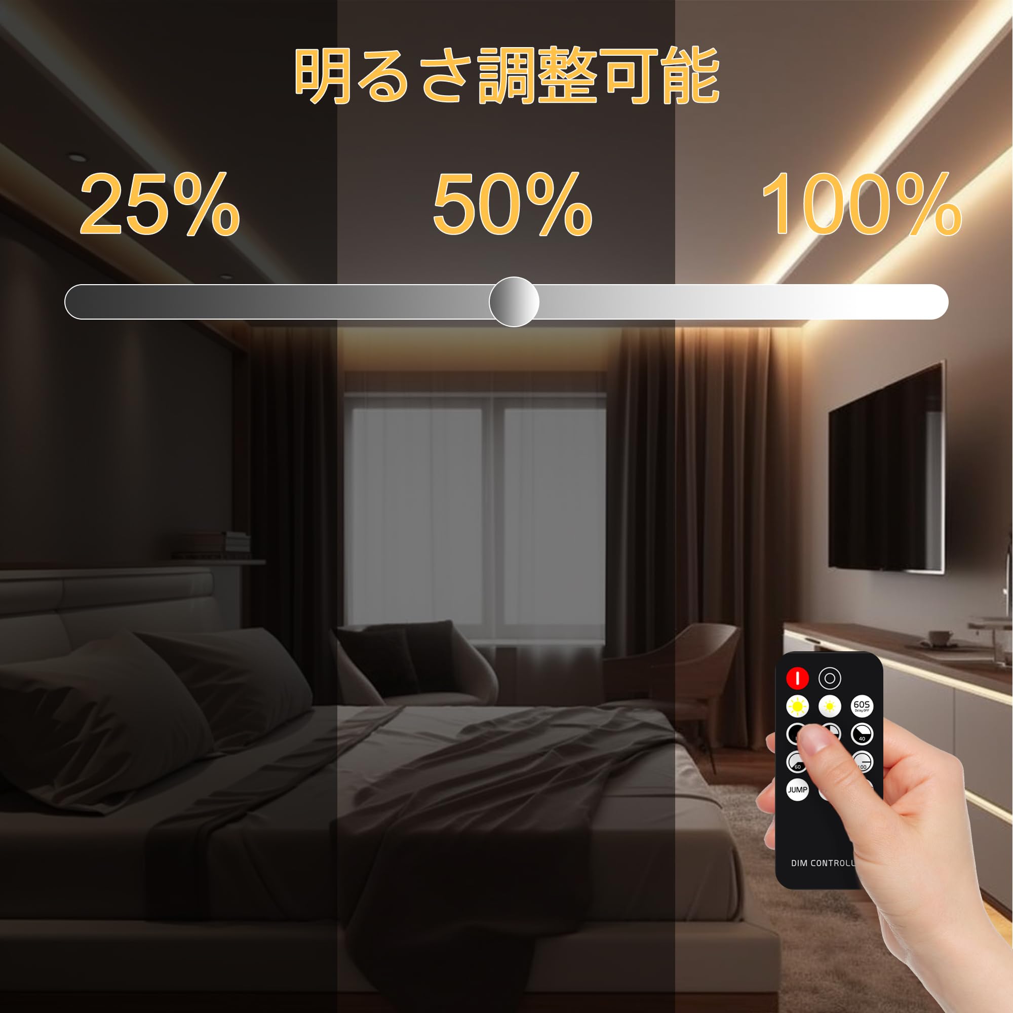 Amazon.co.jp: AXMOTUT COB LEDテープライト5m 24V 電球色 2700K 高