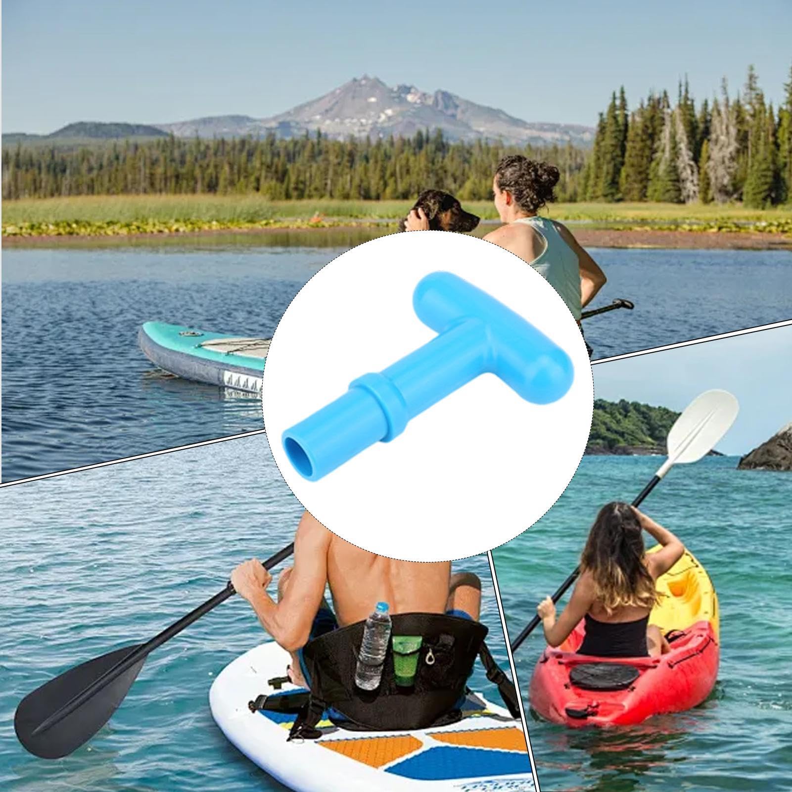Manico a T di ricambio per pagaia, impugnatura ergonomica antiscivolo per albero da 23 mm, impugnatura multifunzionale per paddle, barca, tavola da surf, sport acquatici, pesca