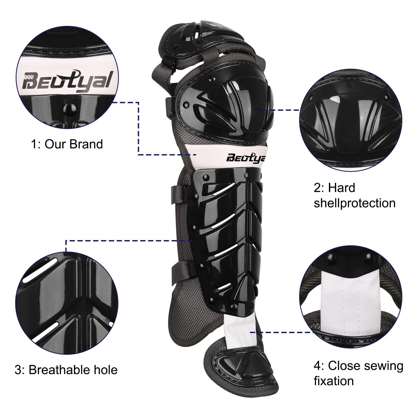 Parastinchi da baseball Softball Catcher per adulti, 41 cm, nero