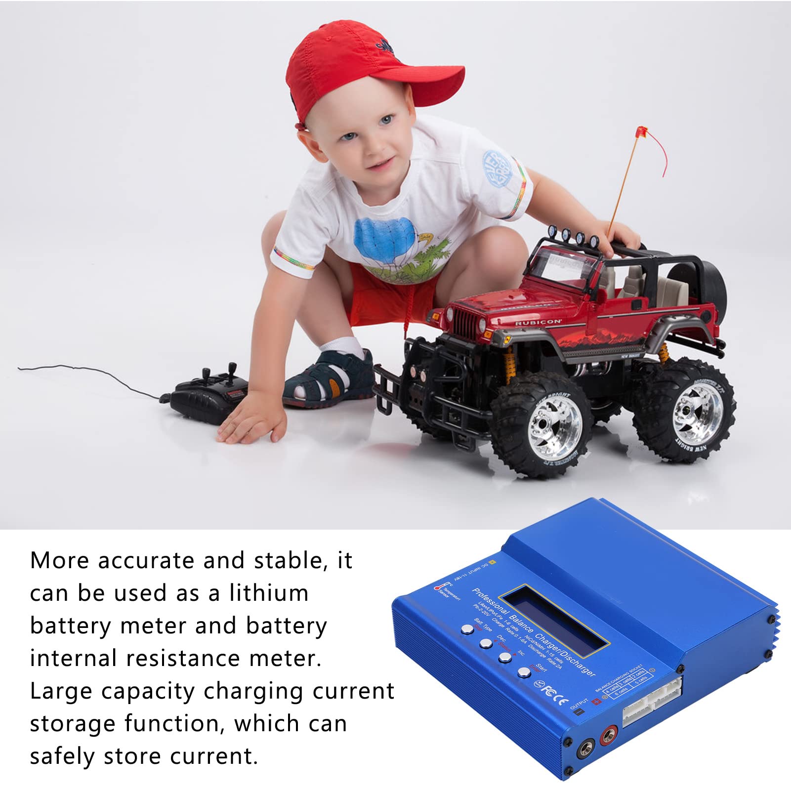 Cargador de Equilibrio IMAX B6AC Lipo, Cargador de Alto Rendimiento de 80W para Aviones Teledirigidos, Drones y Coches, Aleación de Aluminio