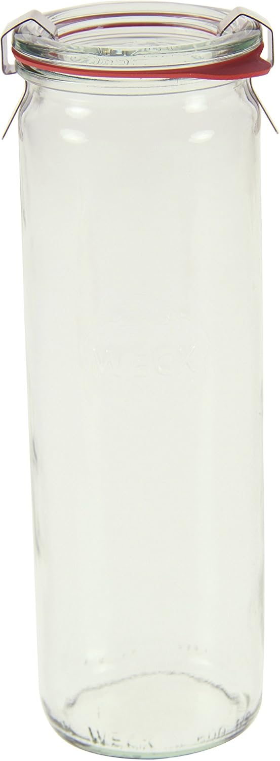 Weck 905 Cylindrical Jars, 16.9 Ounce - Set of 6