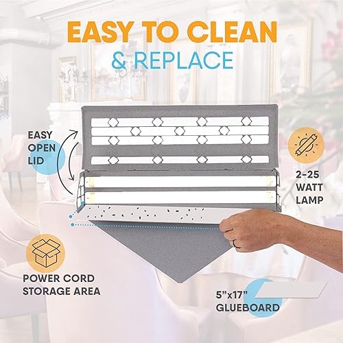 Miniatura 4 de Gardner WS-95 Wall Sconce Fly Light Trap Lamp  Powerful Shatterproof UV Light - Hides Captured Flies Mosquitoes Other Insects  Kitchens Restaurants