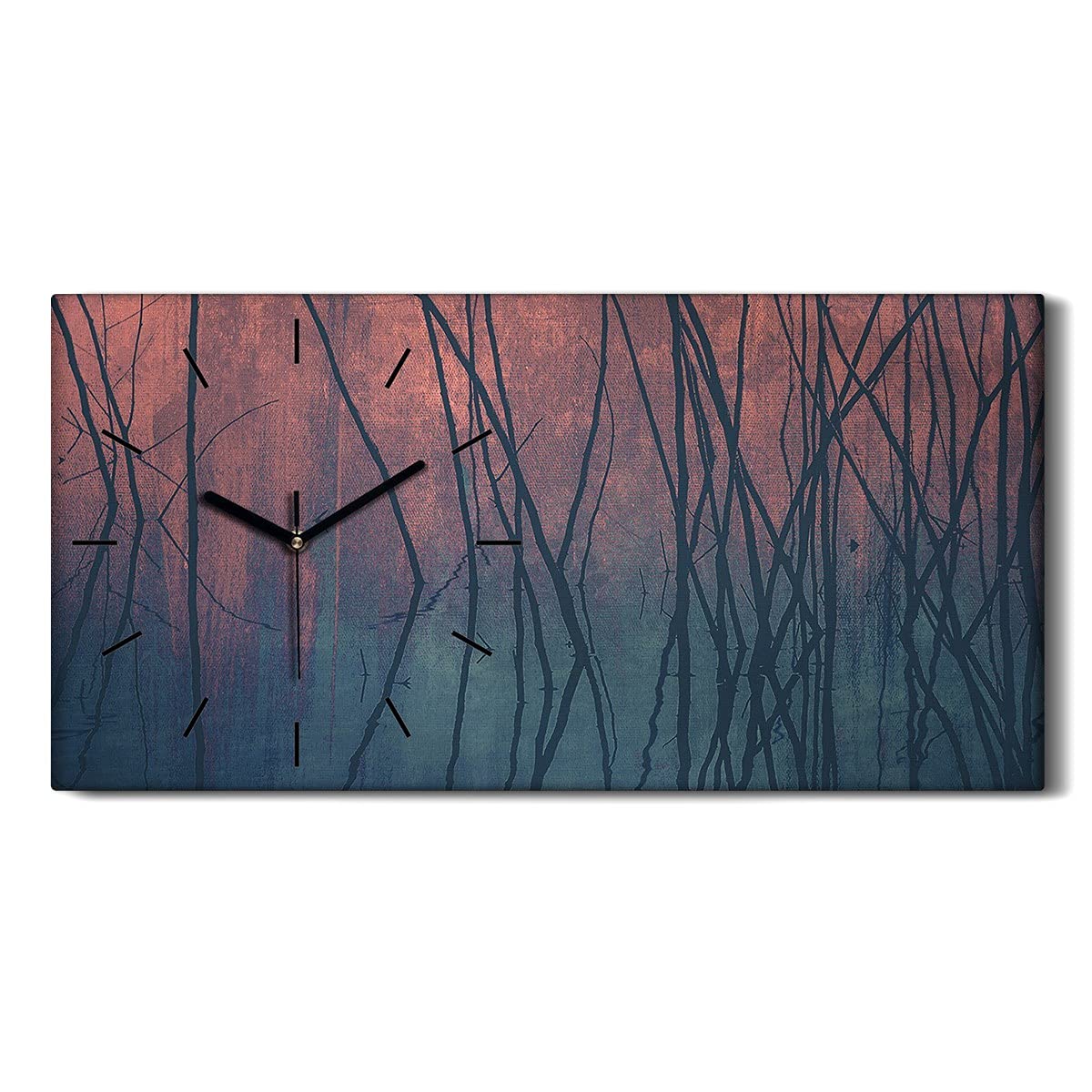 Horloge sur Toile sans Tic-Tac pour Chambre - Déco Arbres