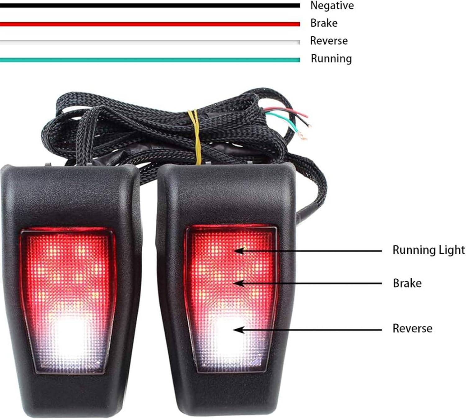 LED 3rd Brake Lights Tailgate Rear Lamp for Jeep Wrangler JK JKU 07-17 2 pcs (Red)