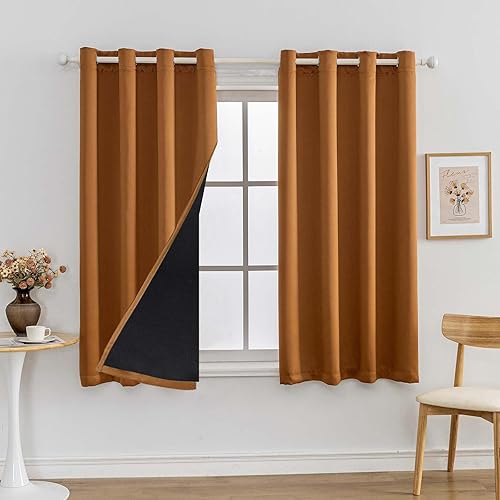 Miniatura 39 de Anytime - Cortina 100 % opaca de 2 paneles, cortinas de ventana con aislamiento térmico para dormitorio, paneles de sombreado completo (gris, 70