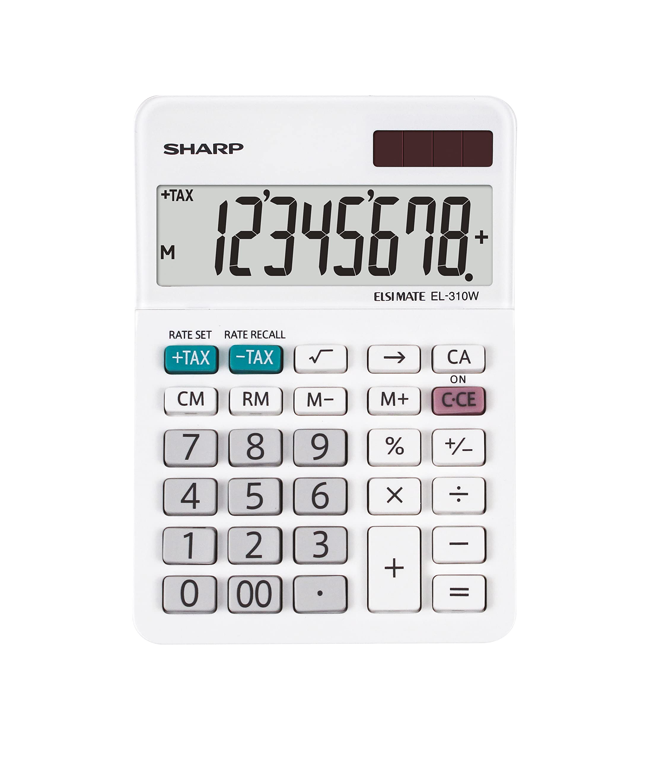 Sharp Desk Calculator El310w, 8 Digit Display