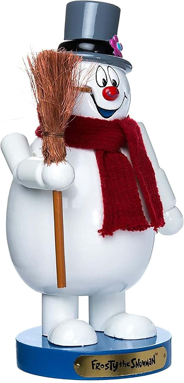 Kurt Adler Wooden Frosty The Snowman Nutcracker, 10"