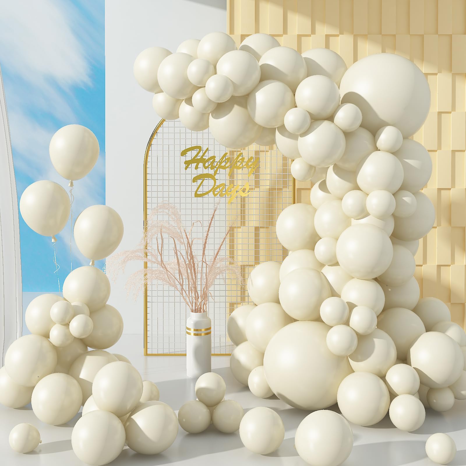 Amazon.com: Biapian Ivory White Balloons, 104PCS White Balloon