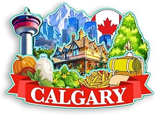 Refrigerator Magnet Calgary Canada Fridge Magnet City Travel Souvenirs Tourist Gifts 3D Classic Landmarks Handmade Crafts Home Decoration -1853