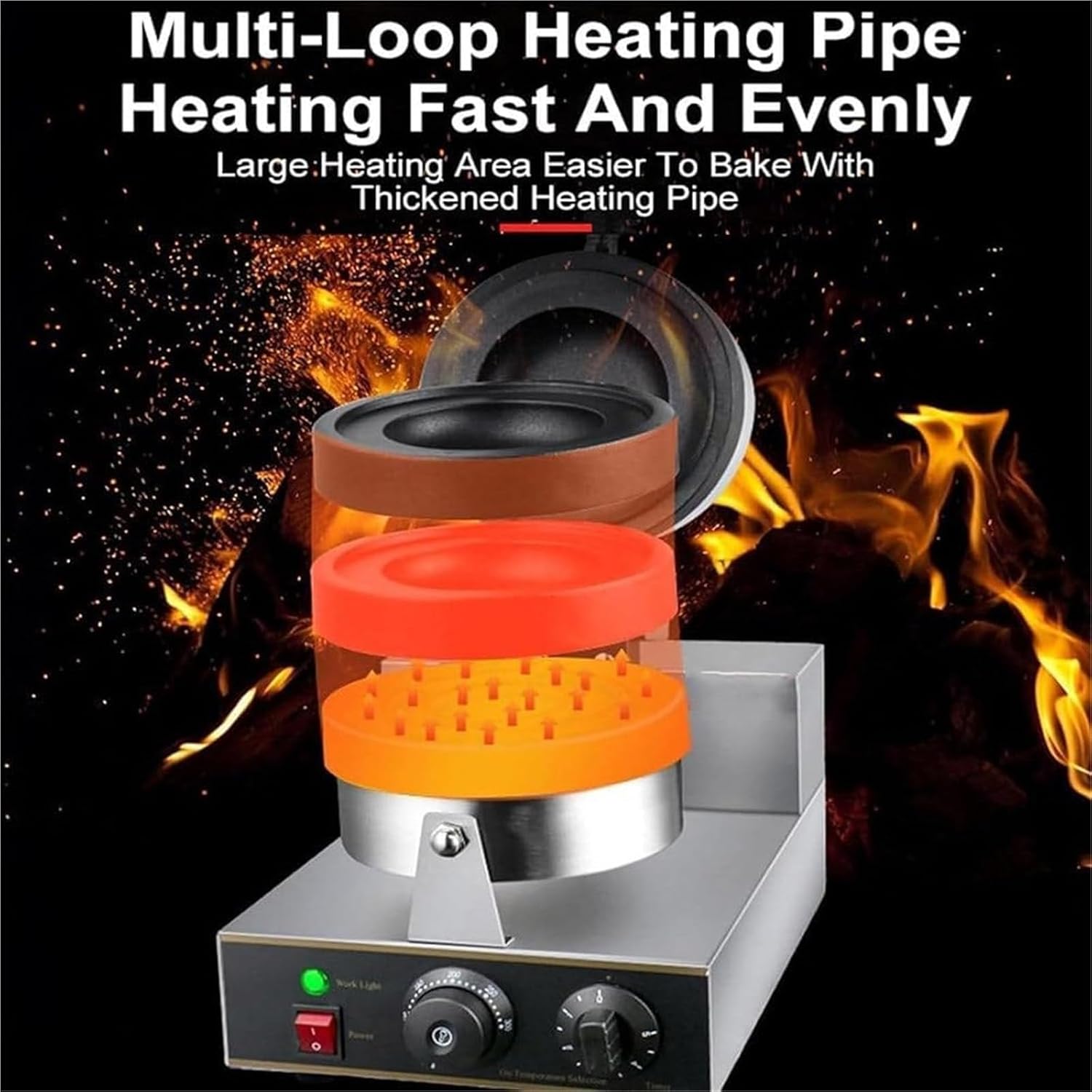 Burger Waffle Maker，Ufo Burger Maker Machine ， Commercial Waffle Maker Pancake Maker Machine(Doublehead)
