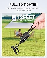 Vista 4 de Fondwell Correas de trinquete de amarre de 1/4 pulgadas: paquete de 2 perchas ajustables para cuerda de luz de crecimiento, mini correas