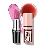 Anglicolor 2PC Lip Oil and Metallic Glitter Pink Lipstick,Natural Lip Plumper,Fruit Flavoured Lip Oil,For Dry Lip\'s Moisturizing Hydrating,Vegan & Cruelty-free (13 Artemis+15)