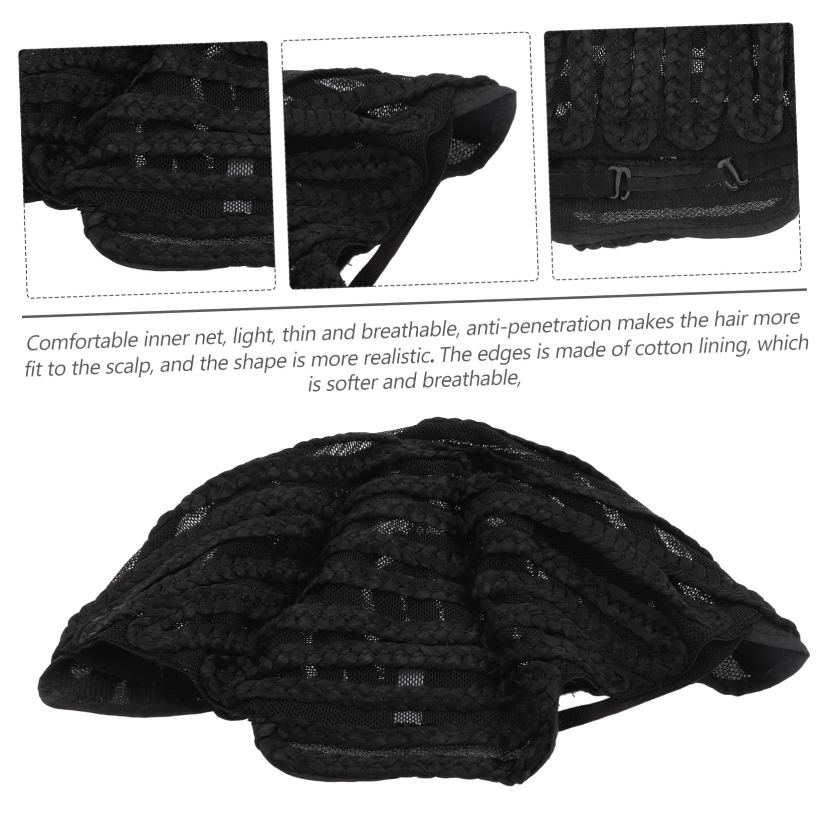 PartyKindom Braided Wig Caps Crochet Caps for Cornrows Breathable and Sweat Absorbing Easy to Use for Wig Making and Hair Extensions