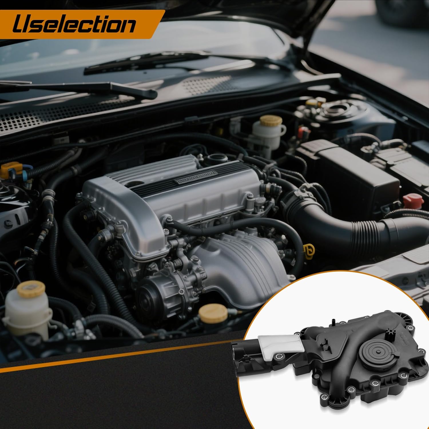 06E103547 Upgraded Engine Crankcase Vent Valve Fits A4 A5 Q5 A6 A8 3L 3.2L 2005-2017, Oil Separator Replaces # 06E103547E 06E103547G 06E103547P