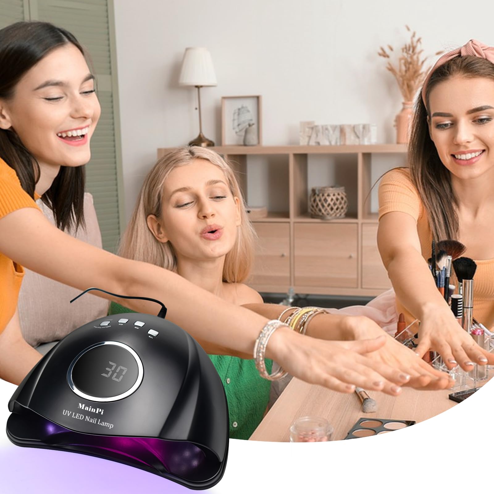 Lampada Unghie UV LED 168W,Professionale UV Unghie con 42LEDs,Asciugatura Rapida Asciuga Smalto Fornetto Unghie,Lampada Con 4 Timer e Sensore Automatico per Manicure/Pedicure (Nero)