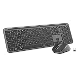 Logitech MK955 Signature Slim Wireless Keyboard and Mouse Combo, for Larger Hands, Quiet Typing and Clicking, Switch Across Three Devices, Bluetooth, Multi-OS, for Windows and Mac Graphite Battery Powered Combo