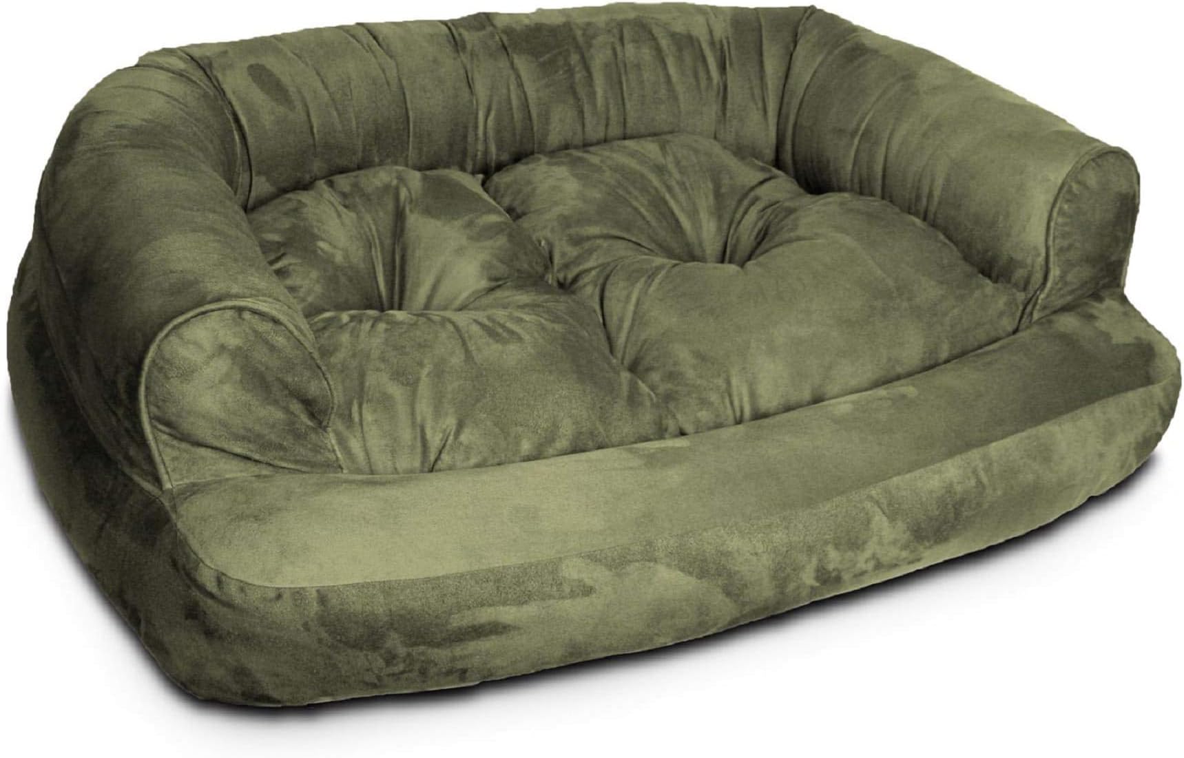Snoozer Overstuffed Luxury Pet Sofa, Large, Olive