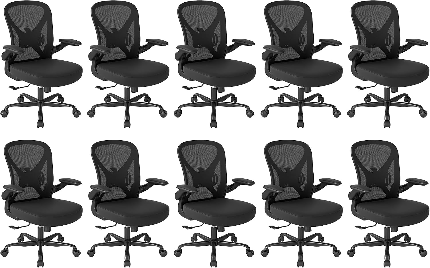 Ergonomic Office Chair with 90 Flip-up Armrests and