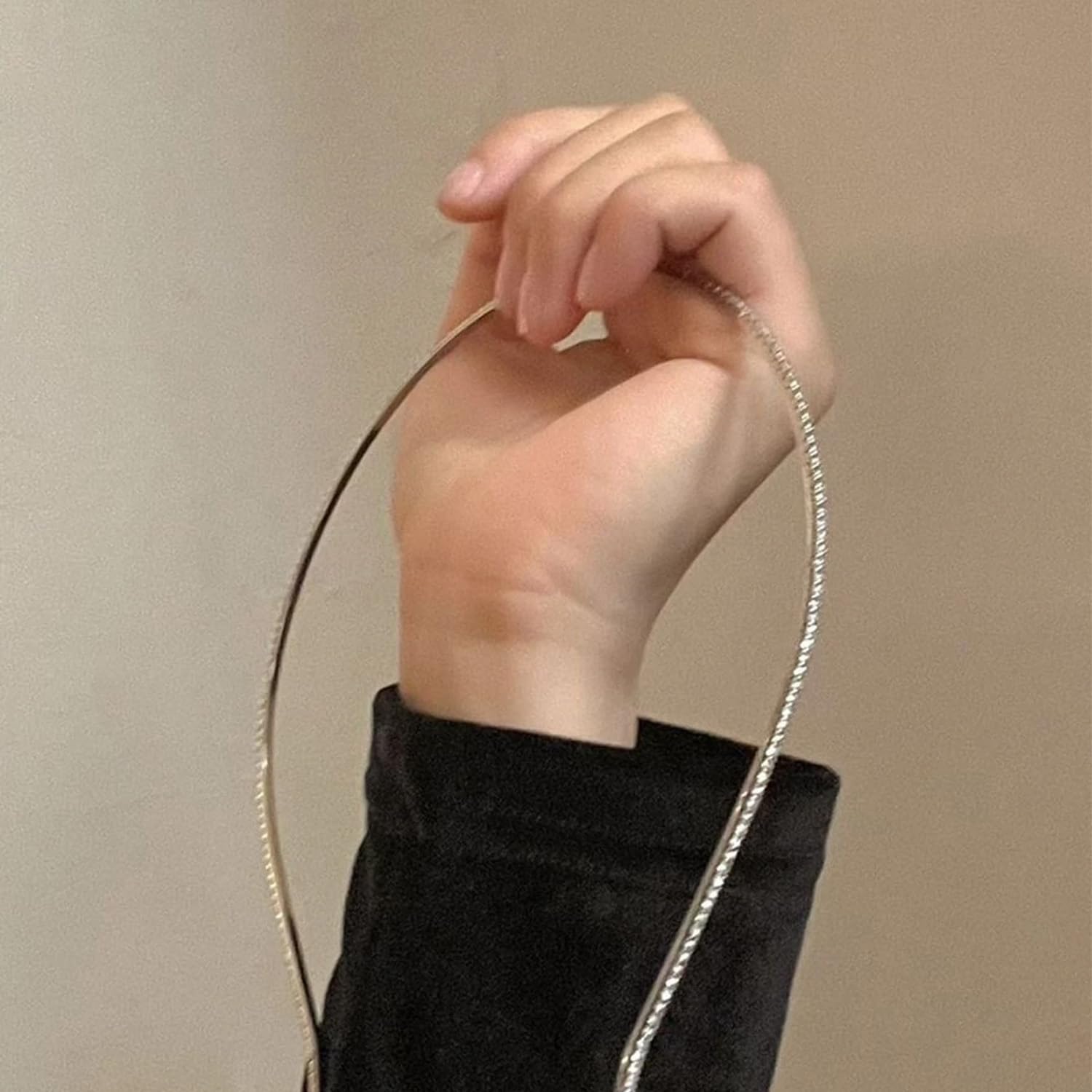 WOVOWOVO 2 Pcs Thin Headbands for Women Non Slip Sparkly Rhinestone Headbands Gorgeous Skinny Head Bands Crystal Silver Hairbands Headpiece Hair Accessories - Image 8