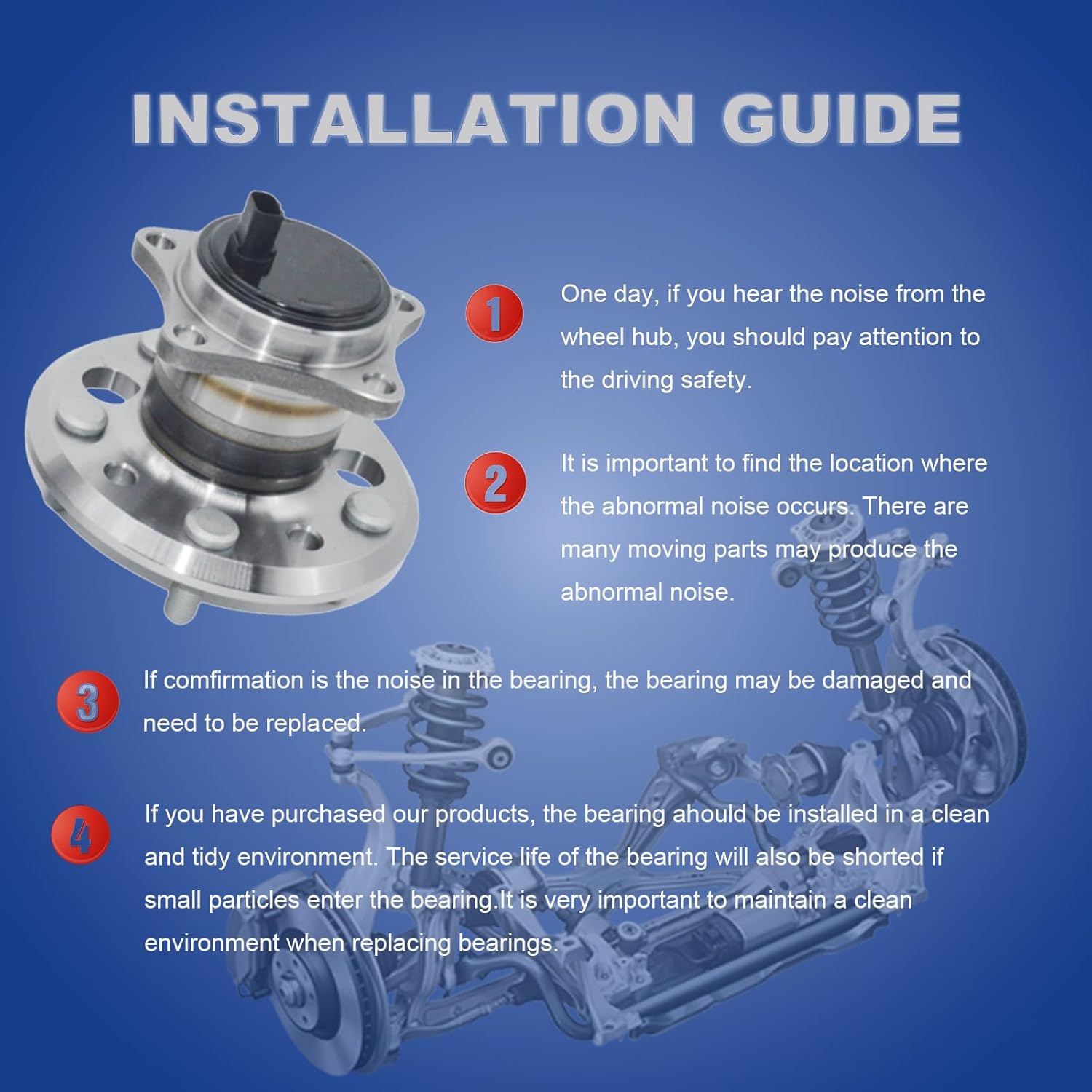 512207 Rear Right/Passenger Wheel Bearing and Hub Assembly Compatible with 02-03 Lexus ES300 /04-06 ES330 /07-12 ES350, for 05-12 Toyota Avalon /02-11 Camry /01-03 Highlander /04-08 Solara