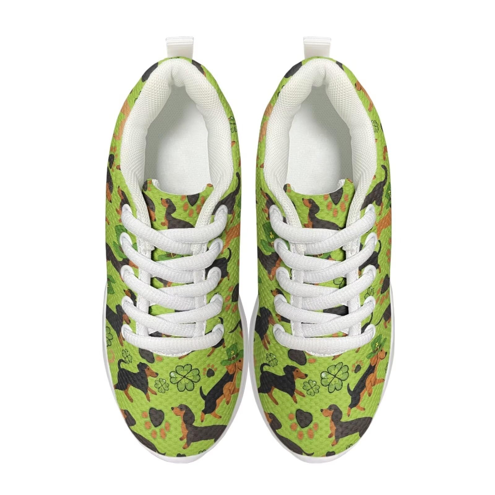 Fuxowvby Children's Sneaker St. Patrick's Day Shoes Athletic Hiking Tennis Sport Shoes Lace-Up Non-Slip Shoes Walking Breathable Sneaker Comfortable School Shoes for Big Litter Kids Black US 13