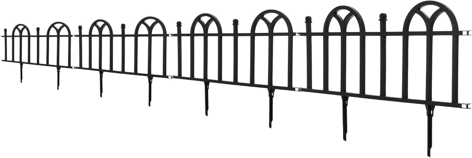 TerraTrade Victorian Black Garden Border Fencing Set