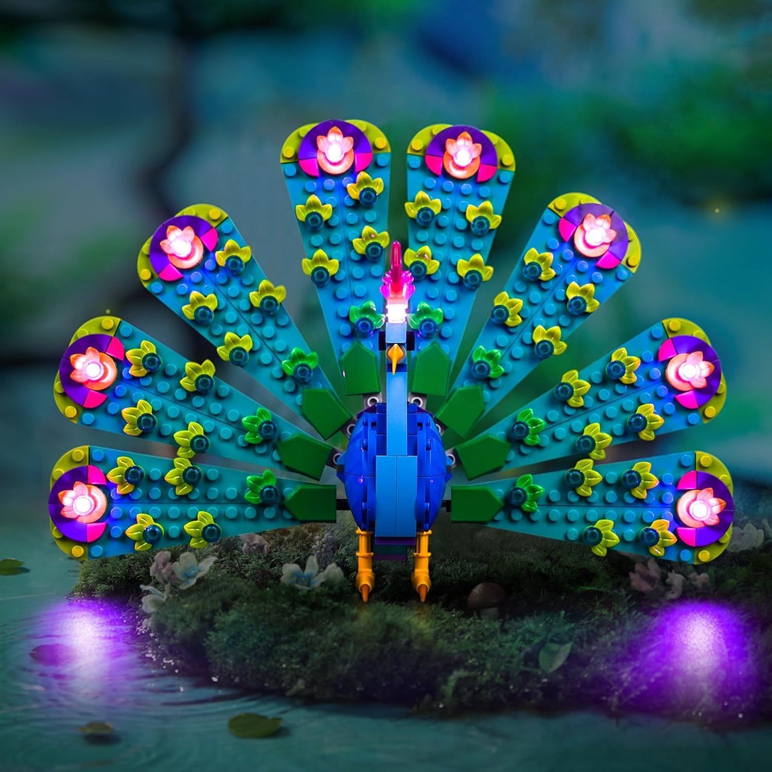 BrickBling LED Light Compatible with Lego Creator Exotic Peacock, Creative Lighting Kit Compatible with Lego 31157-No Model Included