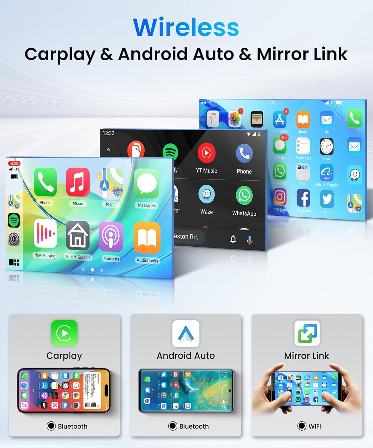 Rimoody 4G 64G Car Stereo for Honda CRV 1997-2001 Radio, 9‘’ 1280x720 IPS Touch Screen 32EQ Wireless Carplay Android Auto Bluetooth 5.0 Android 15 GPS FM/RDS 5G-WiFi Backup Camera SWC