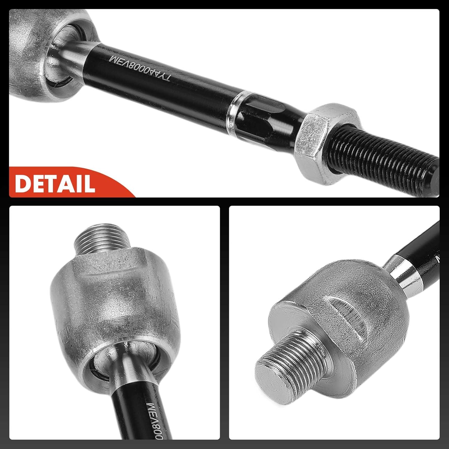 A-Premium 2 x Front Inner Tie Rod Ends, Compatible with Lexus LS430 2001-2006, RWD Only