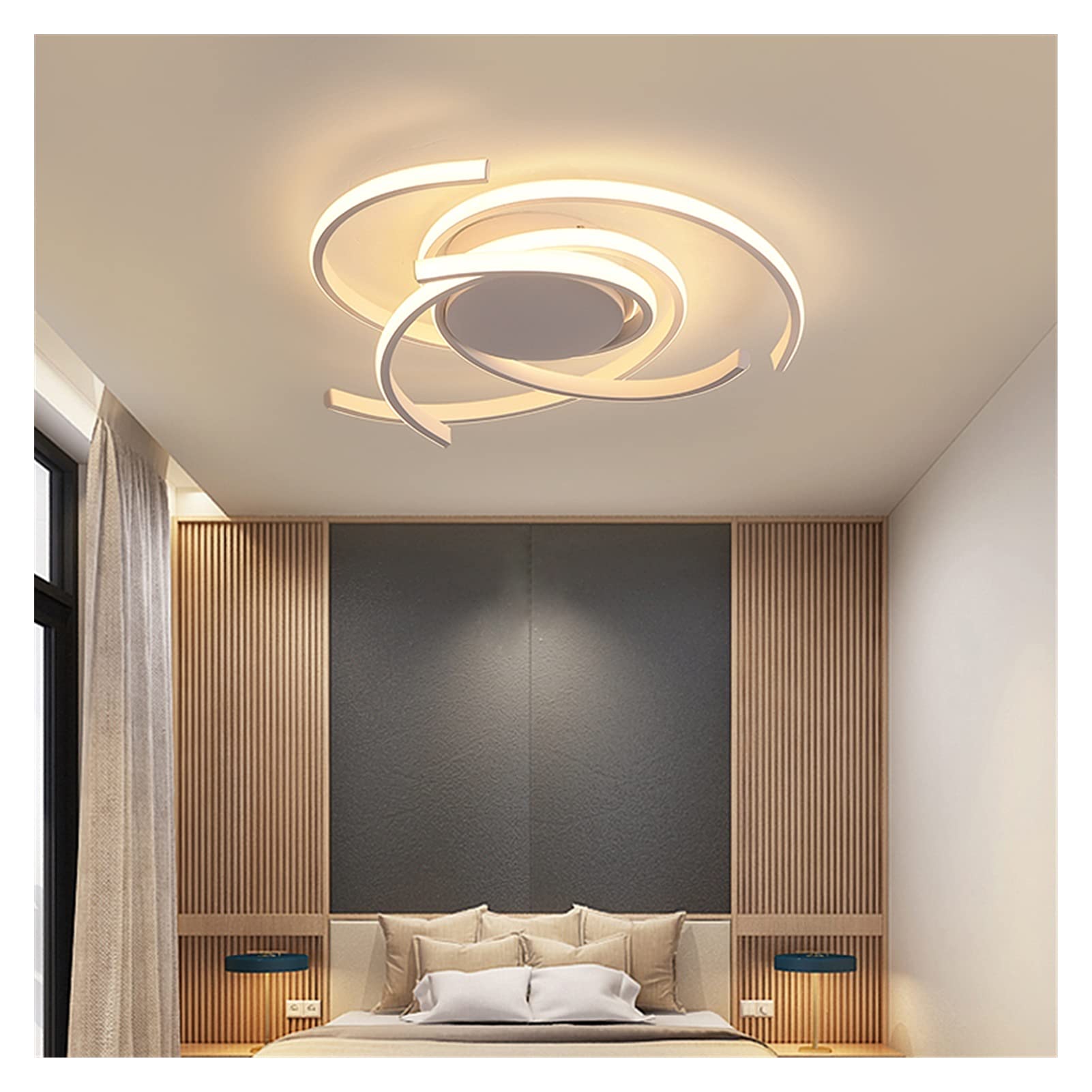 Daoke Chandelier, Ceiling Chandelier Lighting for Living Room, Bedroom -, Aluminum Chandelier for Bedroom, LED Aluminum Modern Chandeliers (Color : White75x10cm69W, Size : Warmwhite)