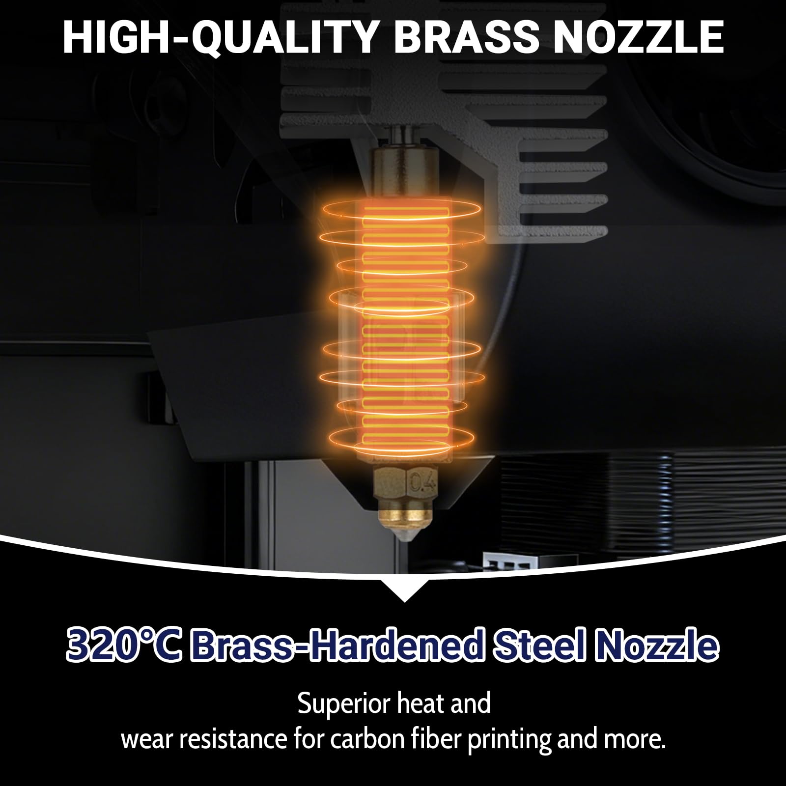 1PK 0,4 mm ceramiczny Hotend do Centauri Carbon Print Head Extruder Kit Hot End Radiator z dodatkową 2PK silikonową osłoną i 2PK szczotkami do dysz (1)