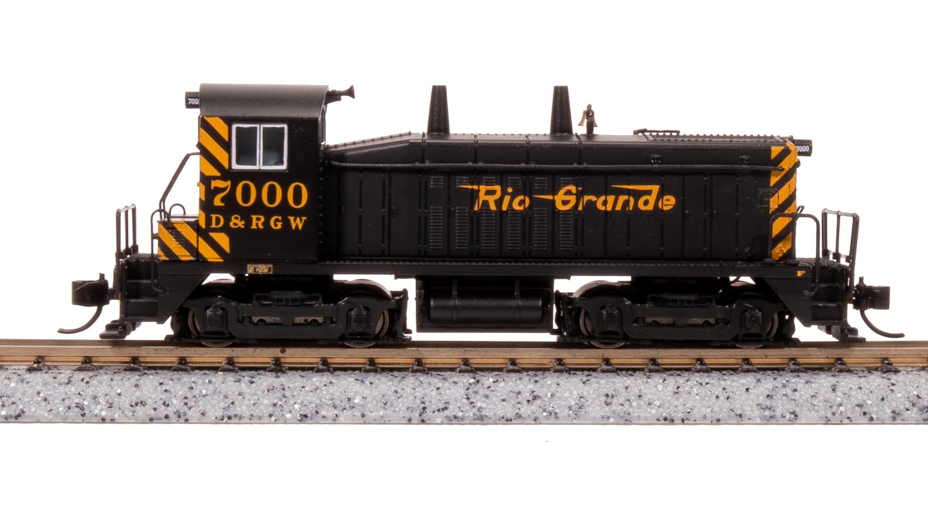 Broadway Limited 7491 EMD NW2, DRGW 7000, Black & Gold, Paragon4 Sound/DC/DCC, N Scale