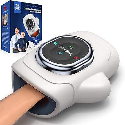 BOB AND BRAD Handmassagegerät mit Wärme & Kompression, Elektrische Handmassager bei Arthritis & Karpaltunnelsyndrom, Schmerzlinderung & Entspannung für Zuhause/Büro, Geschenke für Damen Herren