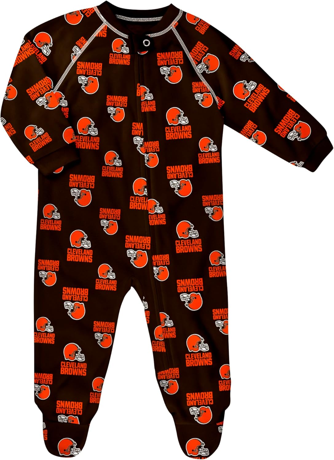 Outerstuff Newborn & Infant NFL Allover Print Raglan Full-Zip Sleeper