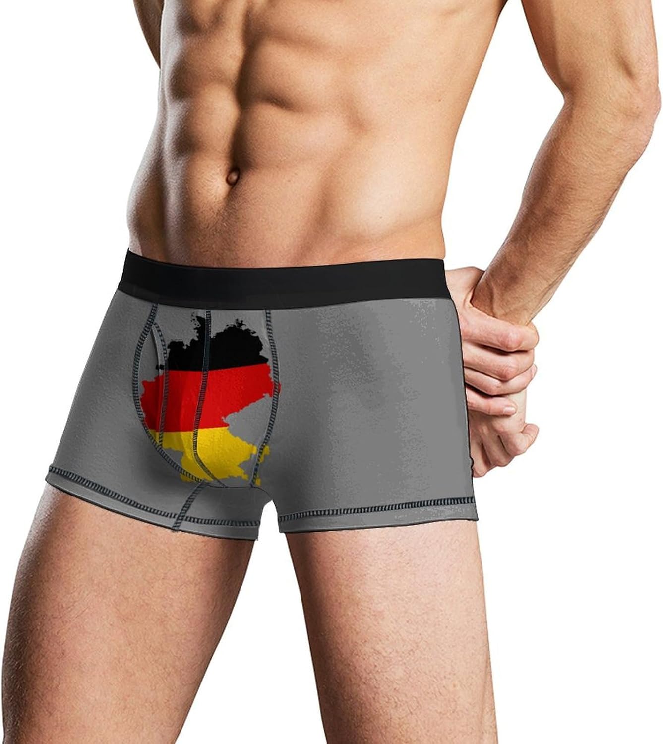 Flag Map of Germany Novelty Men's Trunks Soft Breathable Underwear Patterned Stretch Briefs