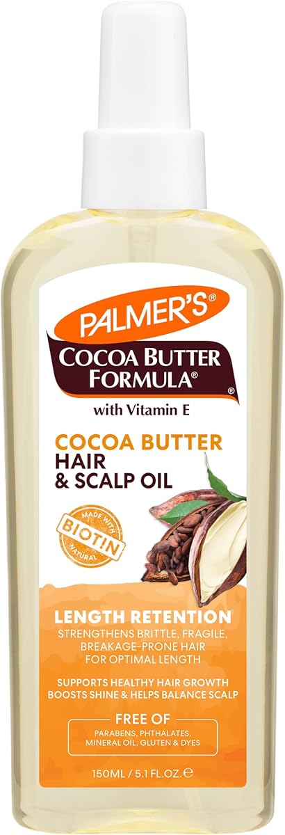 Cocoa Butter & Biotin Length Retention Hair and Scalp Oil (5.1 Oz)