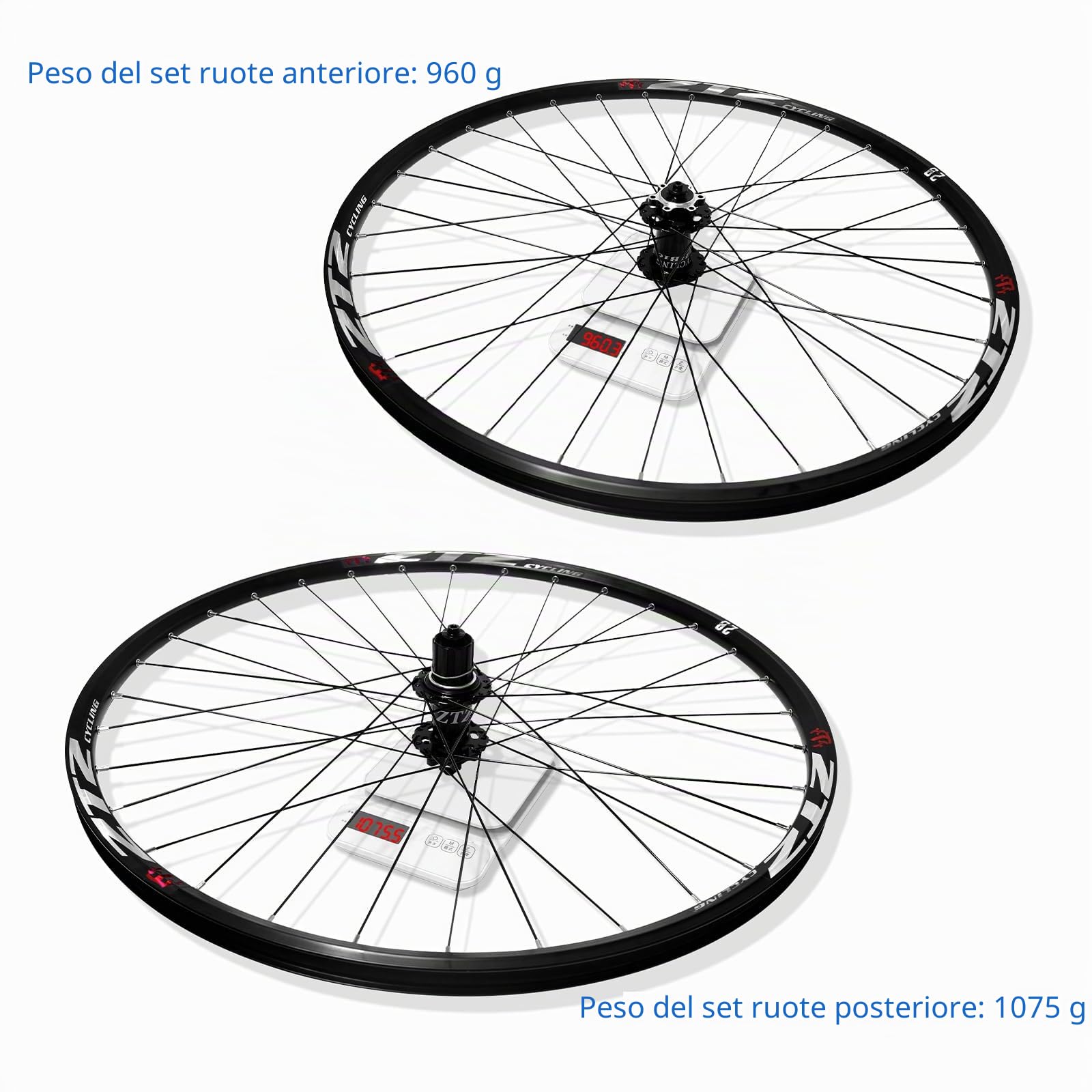 Set di ruote per mountain bike da 26"/27,5"/29" cerchi in lega di ultraleggeri 32H ad alta resistenza,set di ruote MTB con freno a disco a sgancio rapido